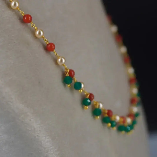 Multi Color Beads Chain Elegent Design Hk0417