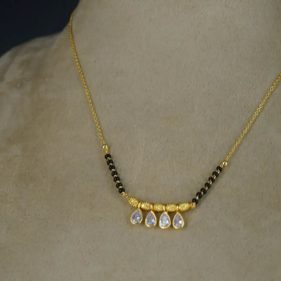 Mangalsutra With Polki Drops Hk0386
