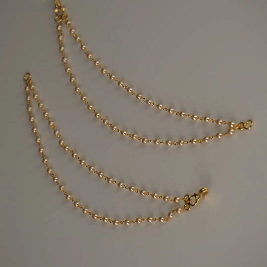 Pearl Earchains 2 LINES CH018