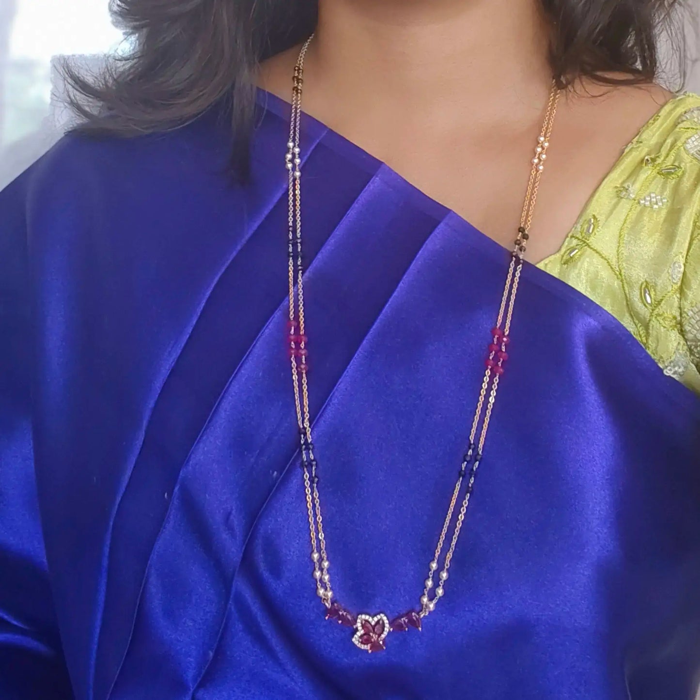 Long Black Beads Mangalsutra Hk0421