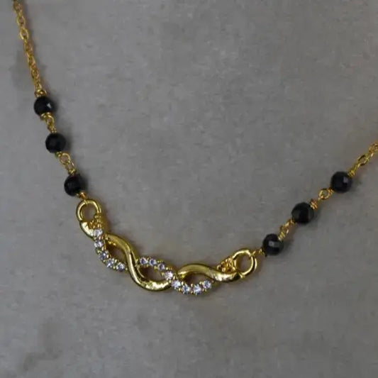 CZ Stoned Infinity Mangalsutra Chain Hk0399