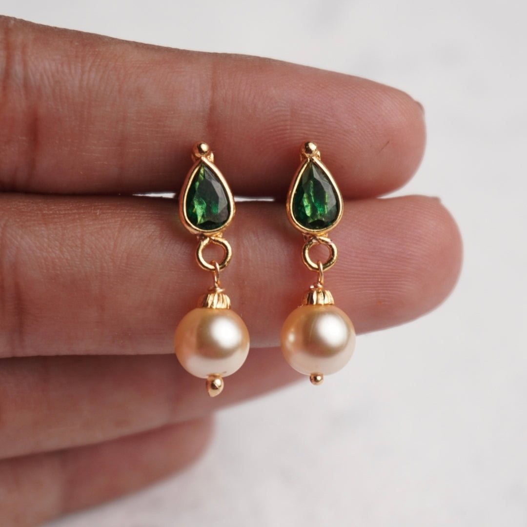 #ER026 green earrings