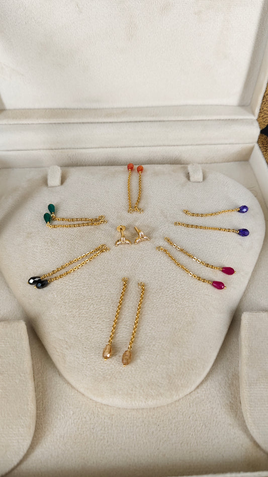 Leaf shape changeable earrings. ER0024