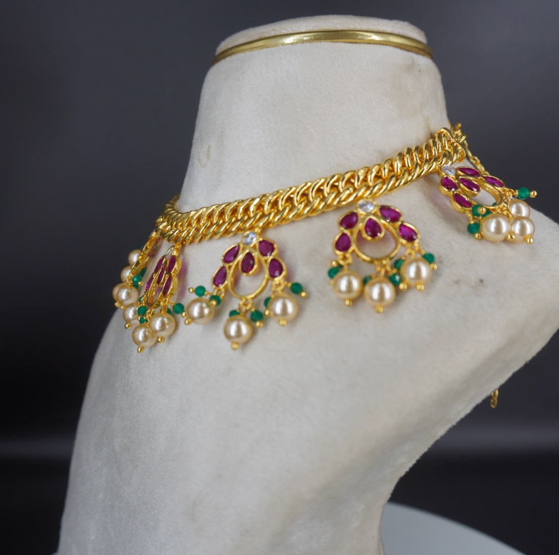 HK0466 jilebi Necklace