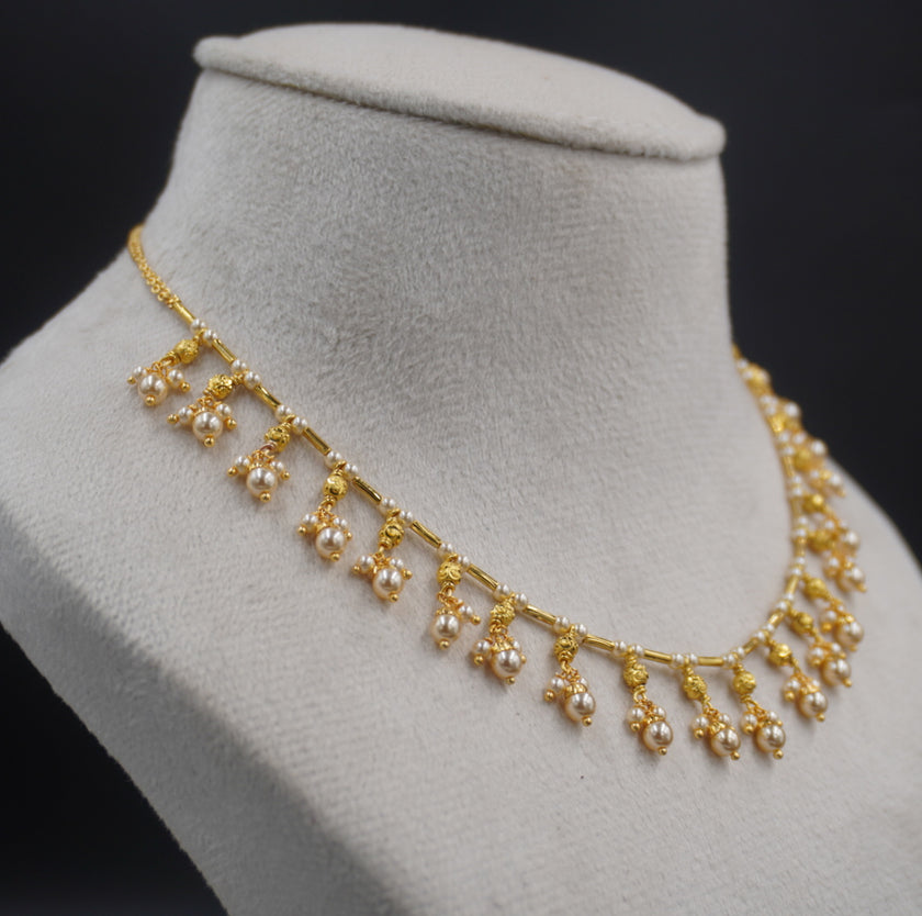 HK0509 CUTE PIPES PEARL NECKLACE