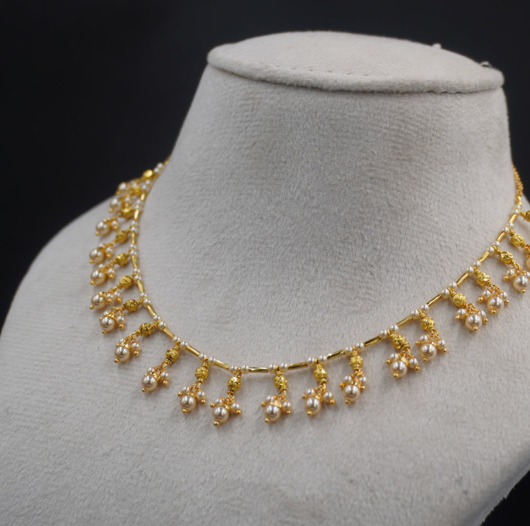 HK0509 CUTE PIPES PEARL NECKLACE