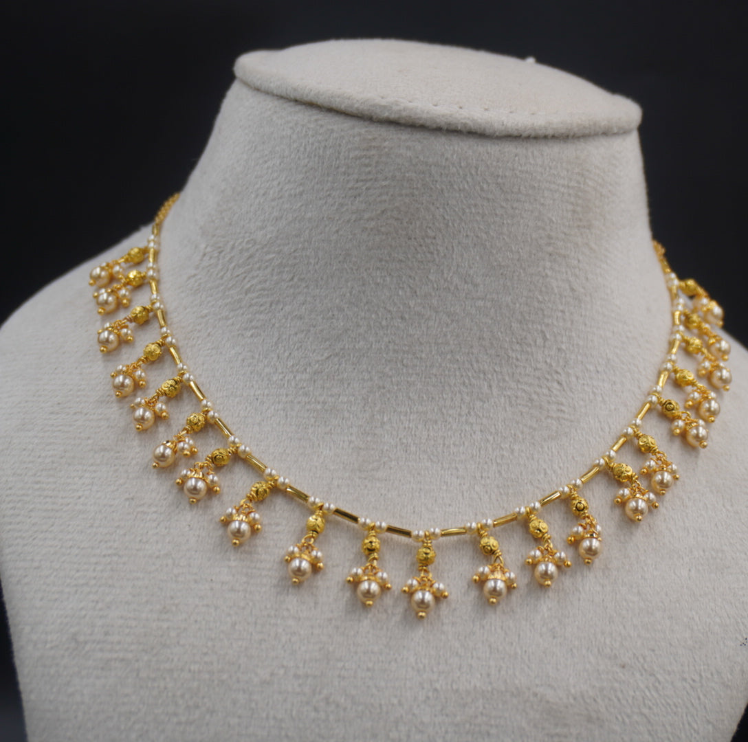 HK0509 CUTE PIPES PEARL NECKLACE
