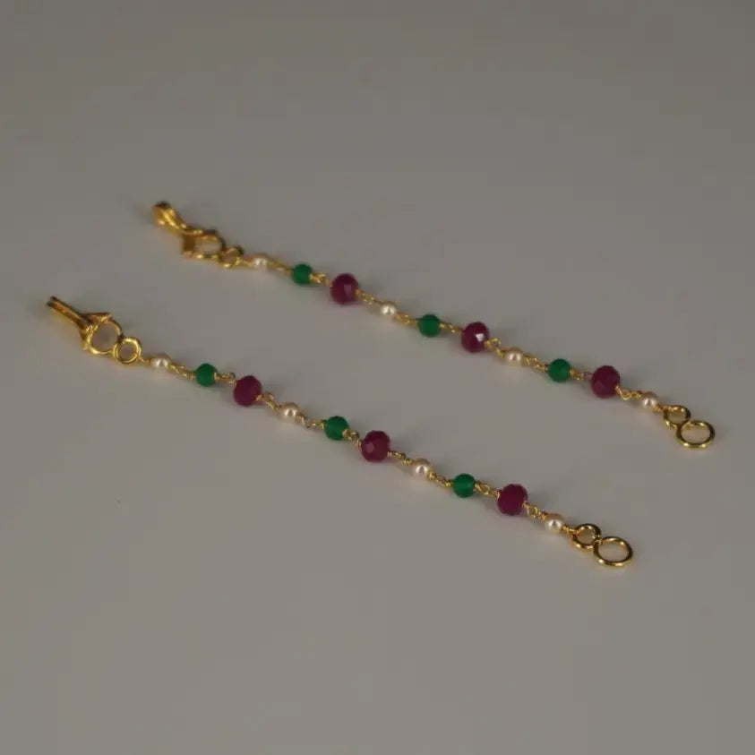 Multi Color Short Earchains Ch003