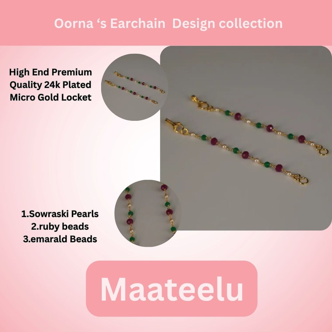 Multi Color Short Earchains Ch003