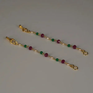 Multi Color Short Earchains Ch003