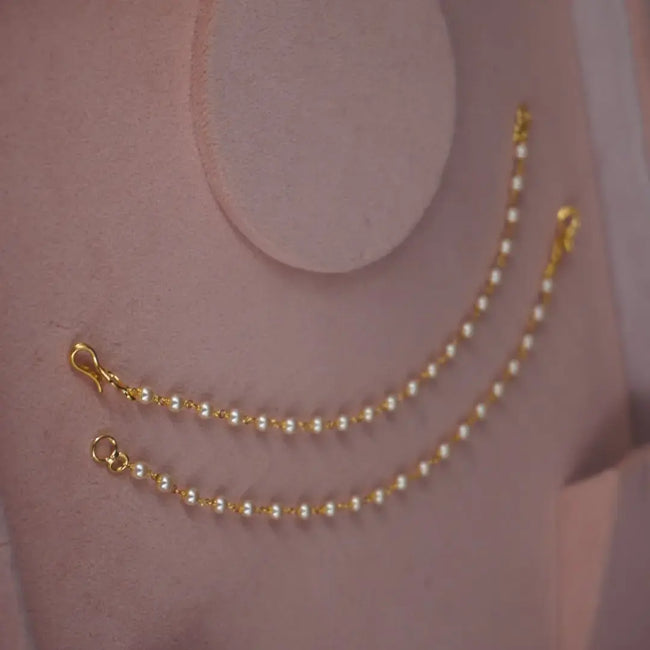 Single Line Pearl Earchains CH016