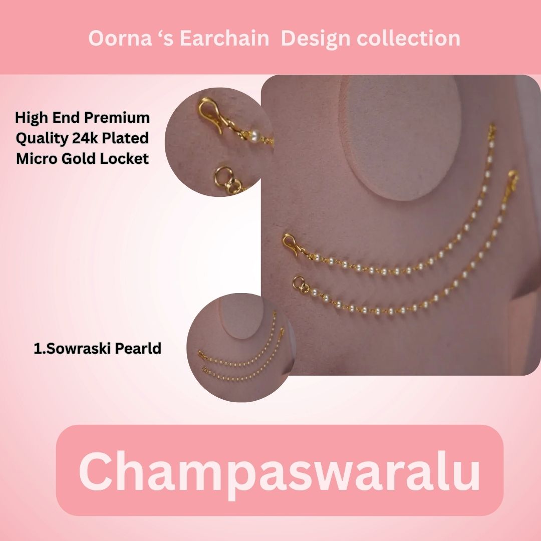 Single Line Pearl Earchains CH016