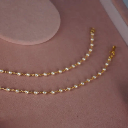 Single Line Pearl Earchains CH016