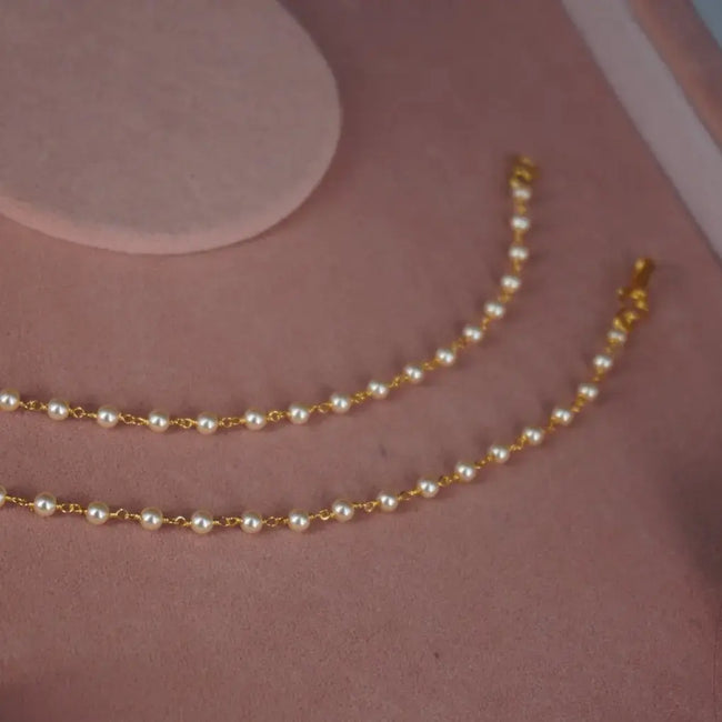 Single Line Pearl Earchains CH016