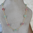 HK0463 pastel colour crystal beads chain