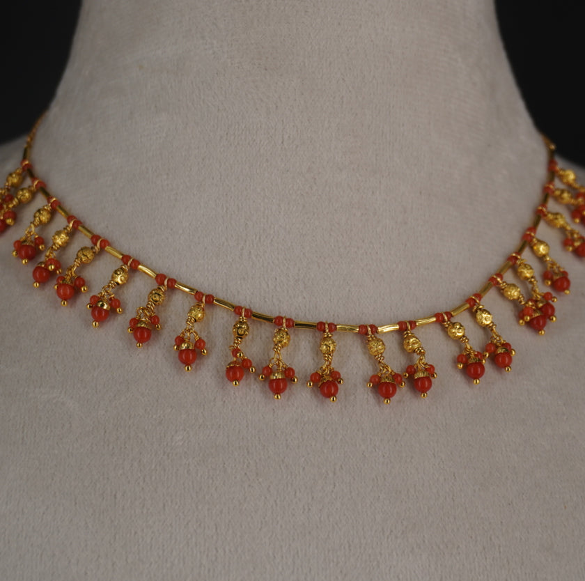 HK0498 beautiful coral necklace