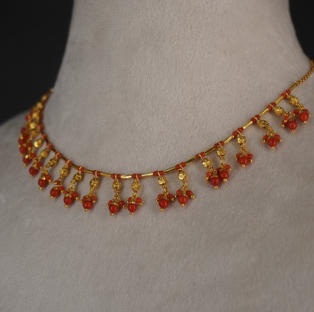 HK0498 beautiful coral necklace