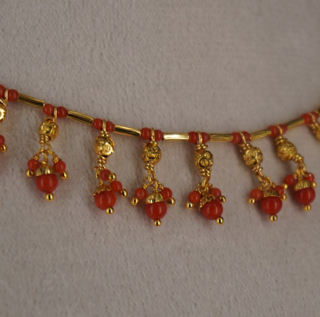 HK0498 beautiful coral necklace