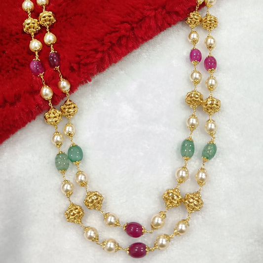 Mixed colour combination of real beads short haram