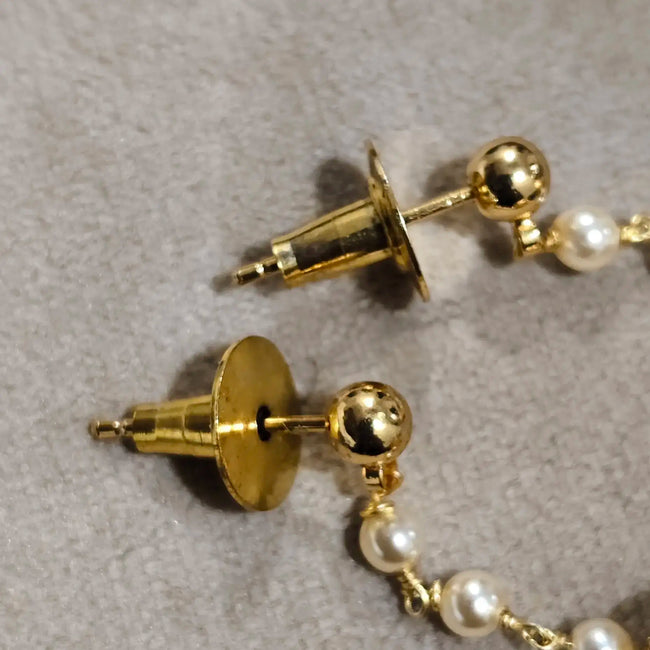 Black Beads Earrings HK010 Black