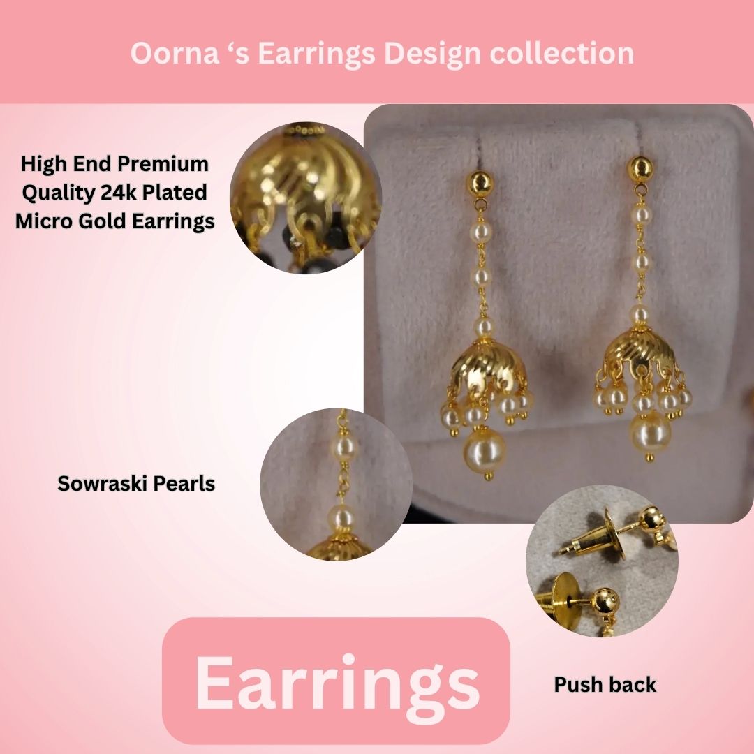 Pearl Stud Earrings HK010 White