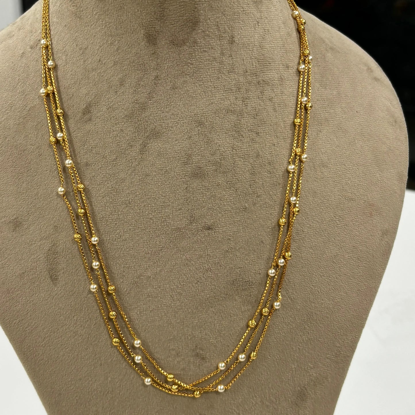 HK0191 Pearl & DD Ball Using Two Line Chain