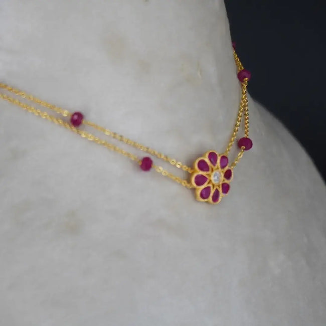 Hk0231 Pink Elegent Choker