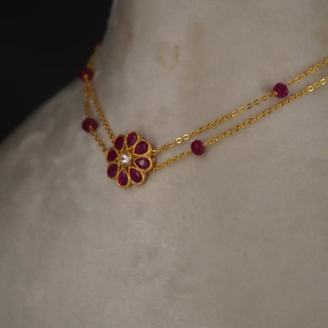 Hk0231 Pink Elegent Choker