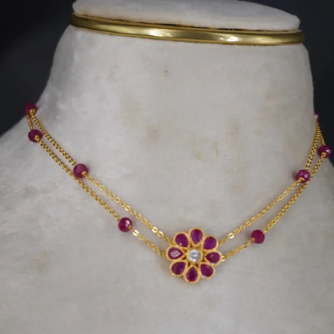 Hk0231 Pink Elegent Choker