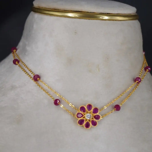 Hk0231 Pink Elegent Choker