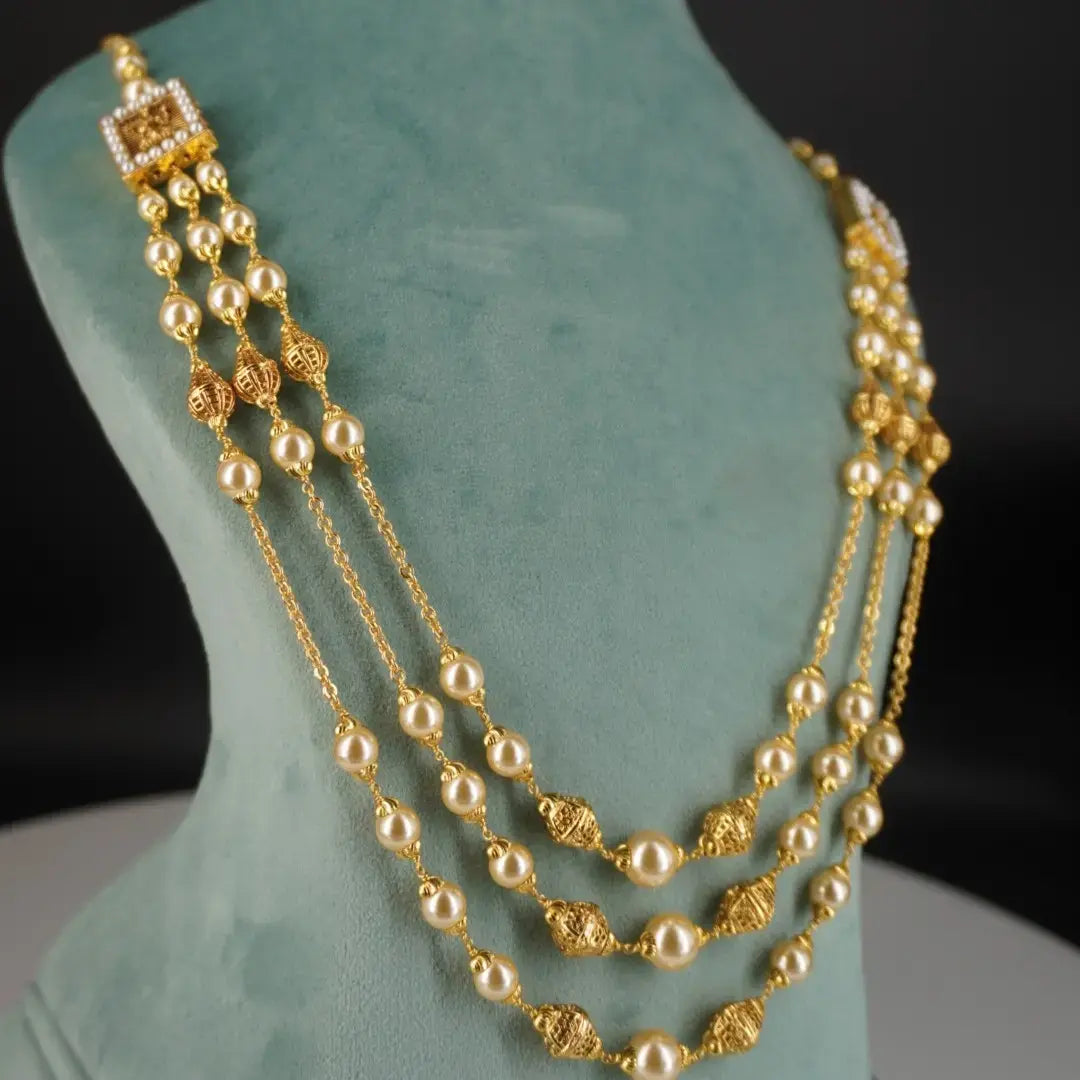 Most Beautyful Pearl Necklace with DD Balls HK0372