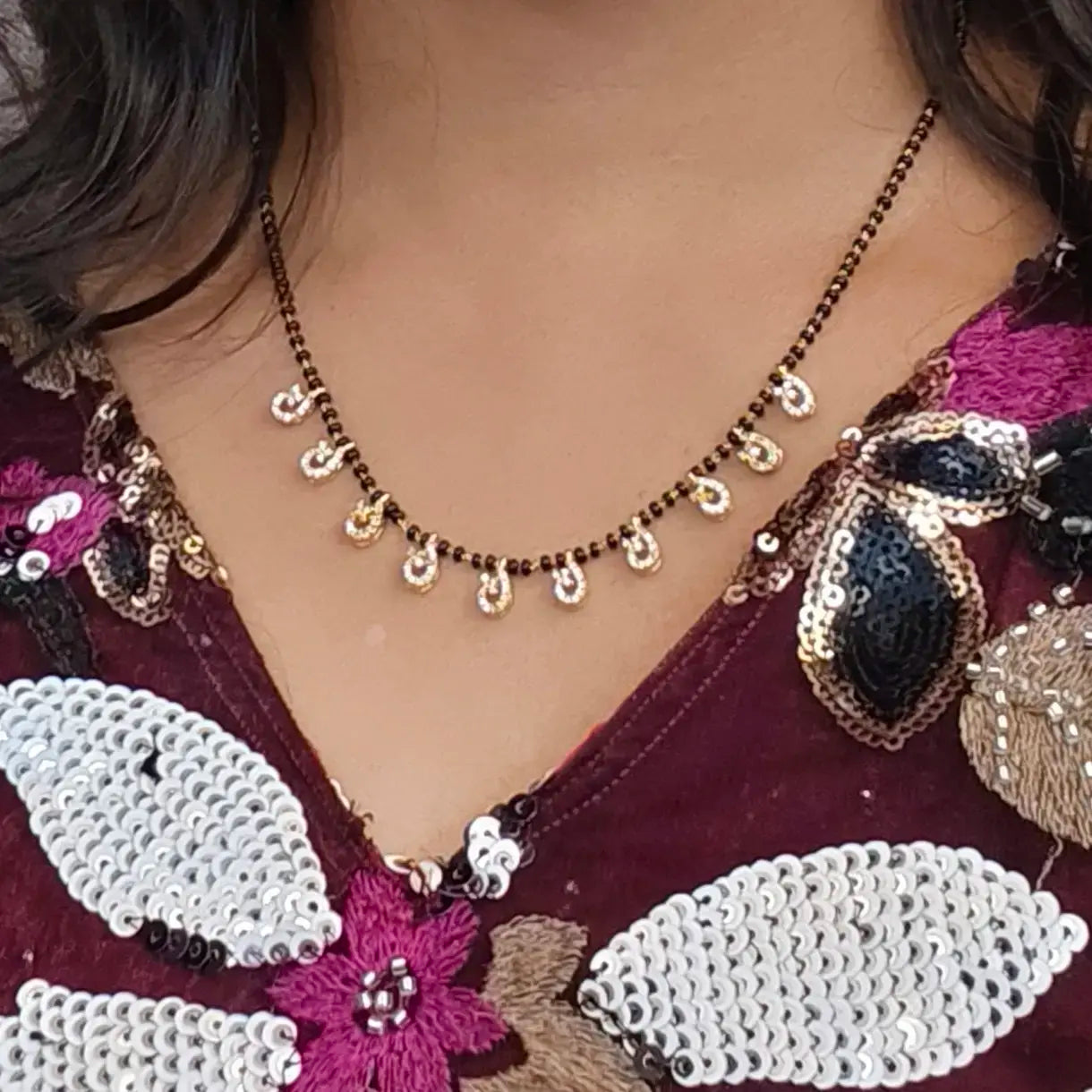 Vine Mangalsutra Chain Hk0405 Soft