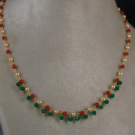 Multi Color Beads Chain Elegent Design Hk0417