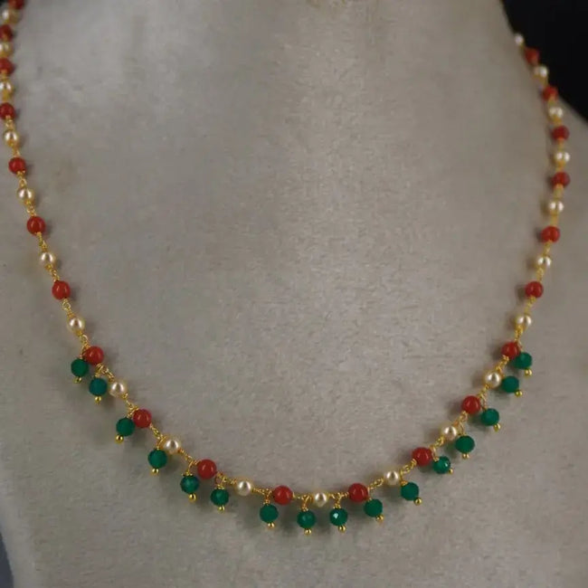 Multi Color Beads Chain Elegent Design Hk0417