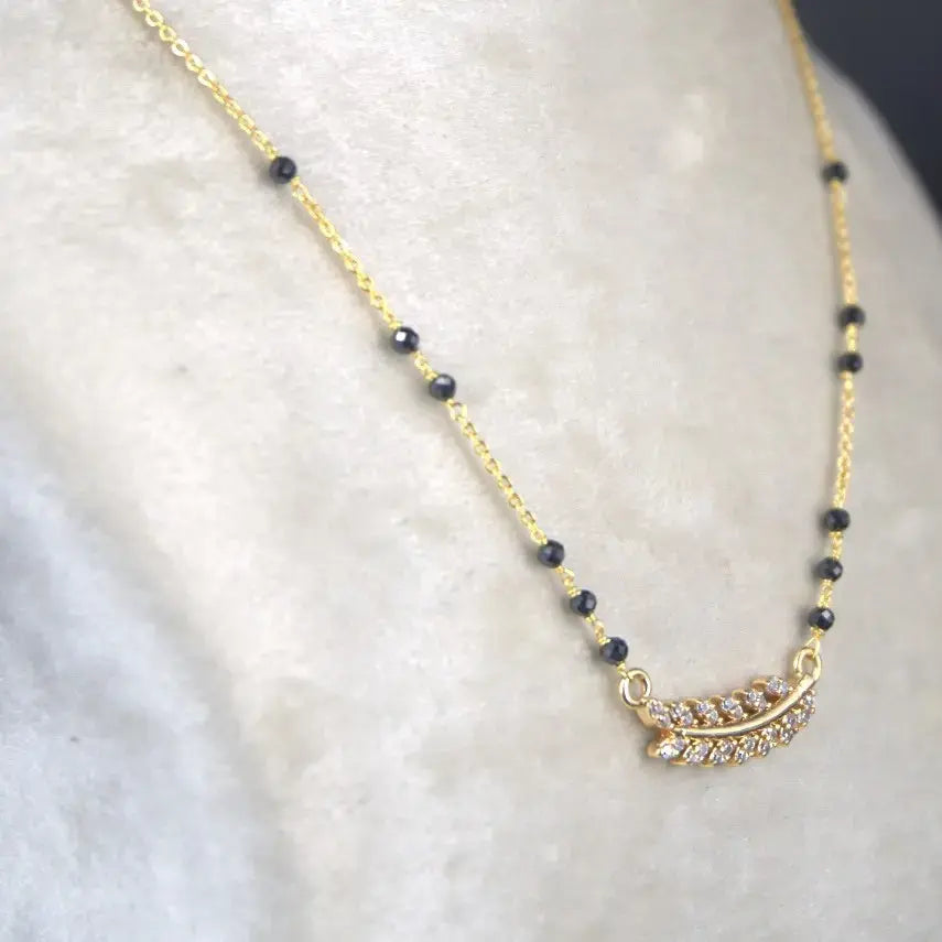 CZ Leaf Mangalsutra Chian HK0431