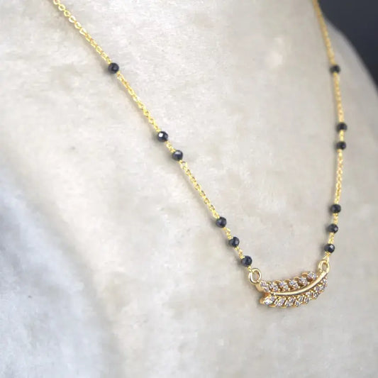 CZ Leaf Mangalsutra Chian HK0431