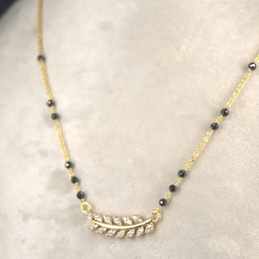 CZ Leaf Mangalsutra Chian HK0431