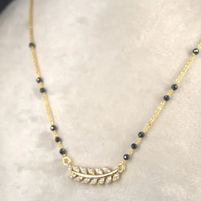 CZ Leaf Mangalsutra Chian HK0431