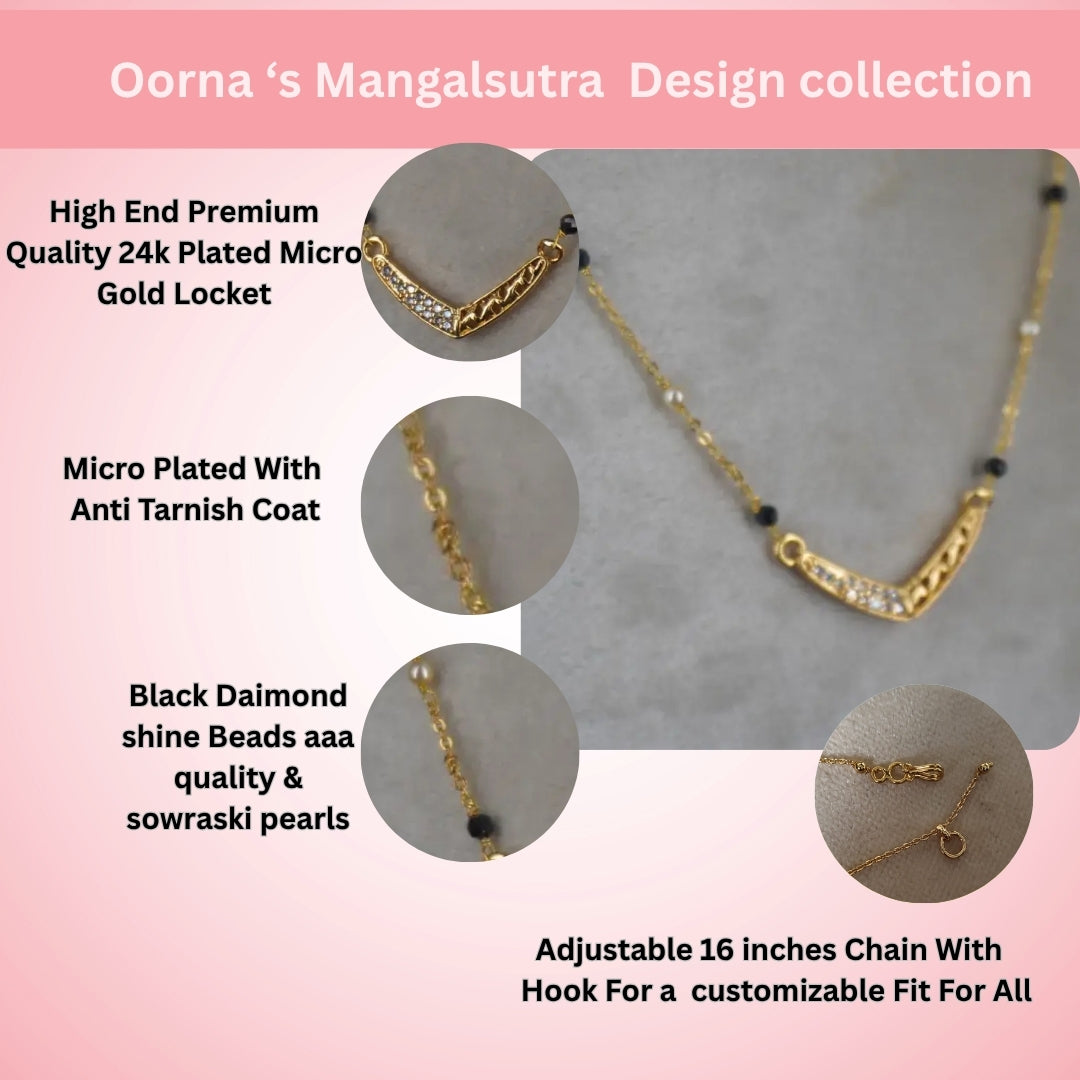 Victory Black Beads Chain HK0433