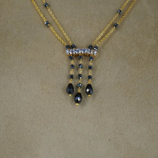 Mangalsutra Neck Drops 2 line chain HK0388