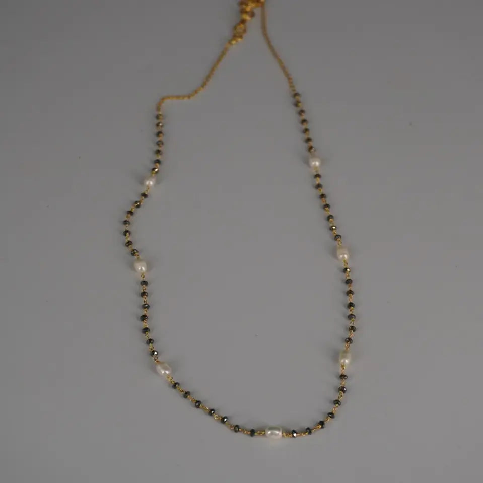 Mangalsutra Chain Beautify with Rice Pearls HK0411