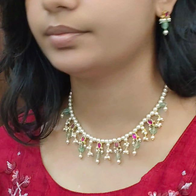 Jadavkundan PearlNecklace HK0412