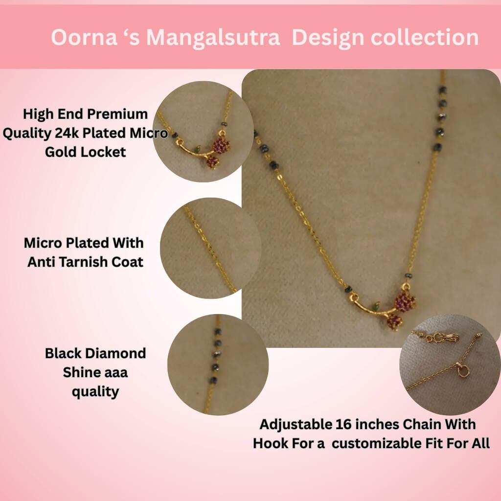 Dual Rose Bud Mangalsutra Chain HK0418