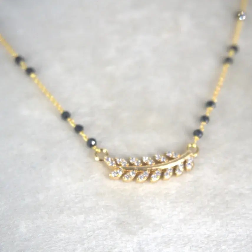CZ Leaf Mangalsutra Chian HK0431
