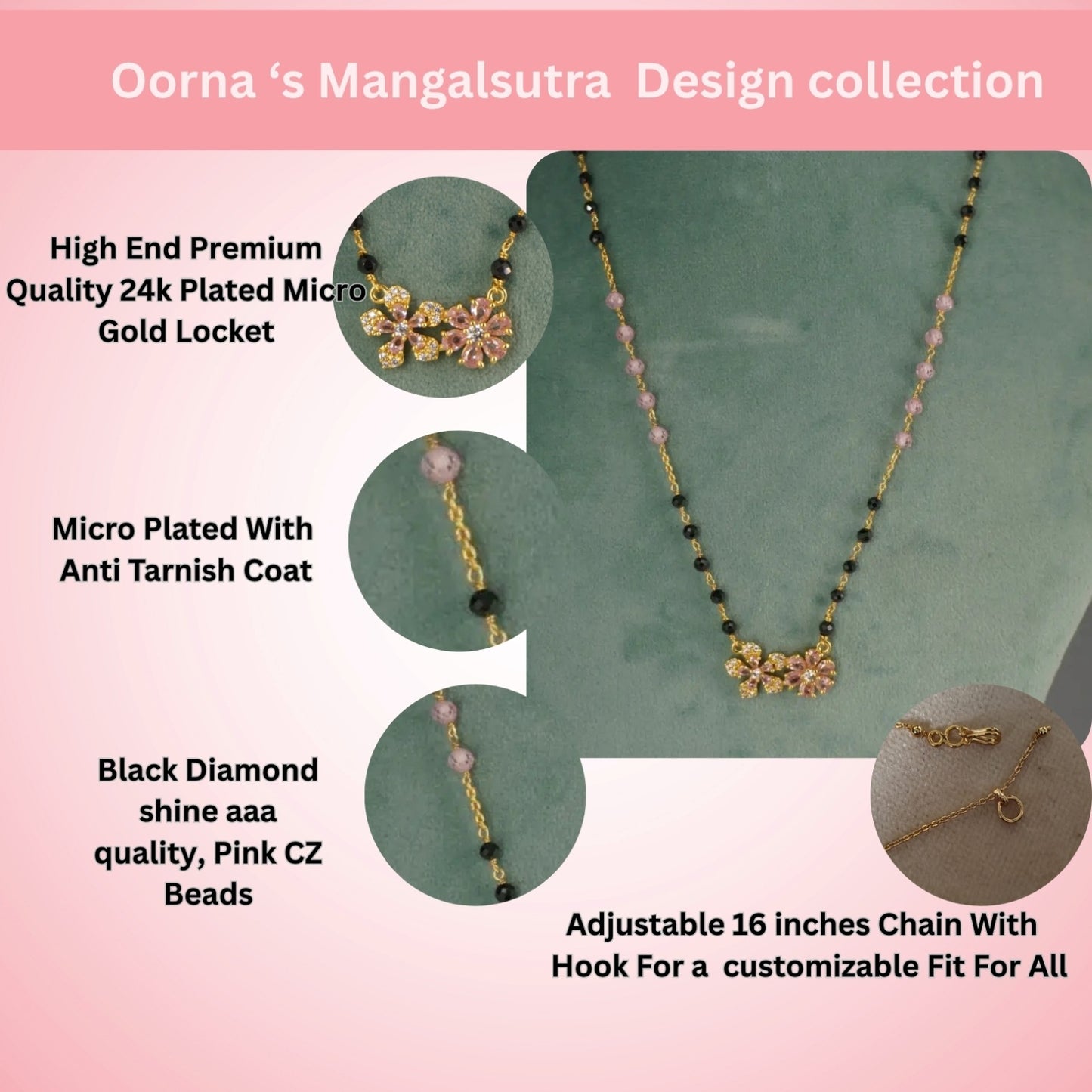 Magalsutra Design with Two Star Pendent HK0403