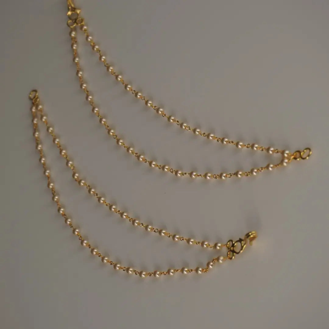 Pearl Earchains 2 LINES CH018