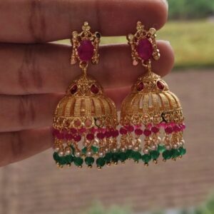 Multi Colour Butta / Jhumka ER022