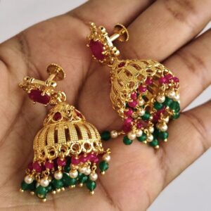 Multi Colour Butta / Jhumka ER022