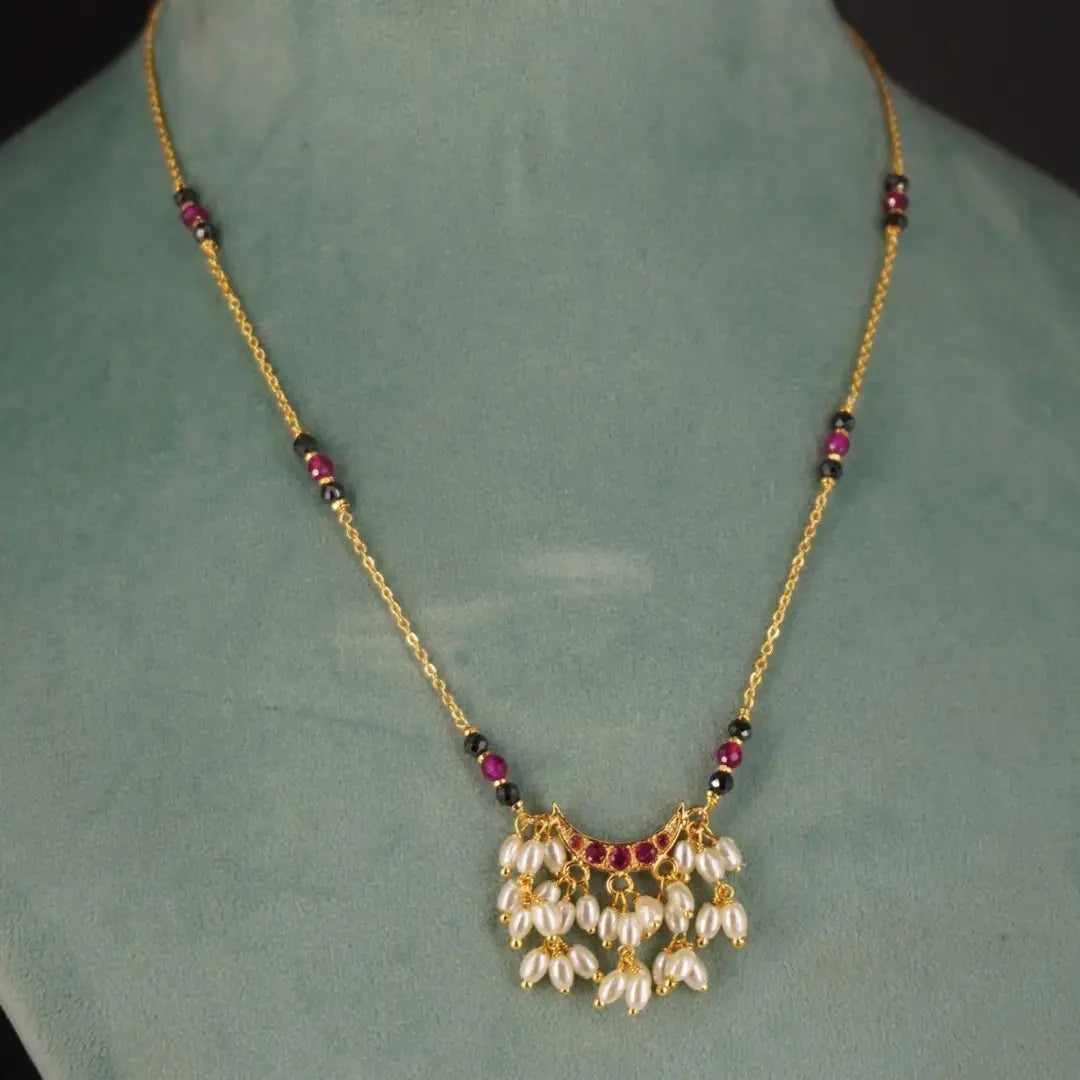 Rice Pearl Bunches Mangalsutra HK0380