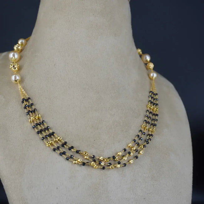 Elegant Black Diamond Necklace HK0391